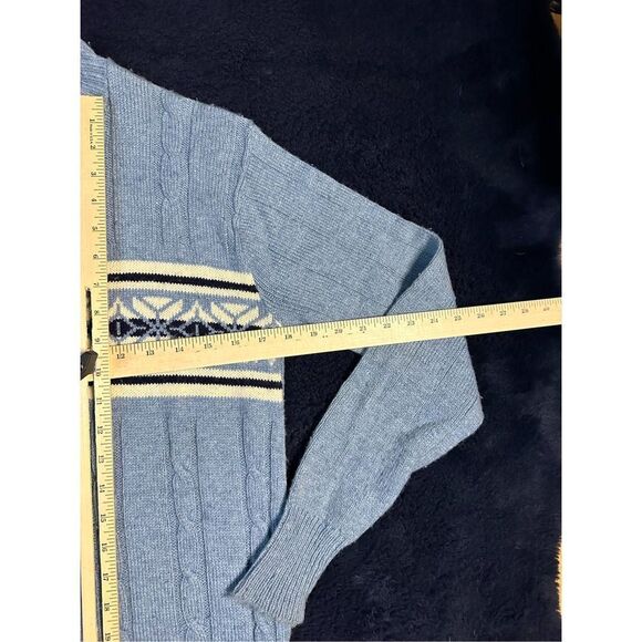 Vintage 1970s Sir Guy Cable Knit Geometric Pattern Cable Knit Sweater Sz Small/M - Picture 9 of 11